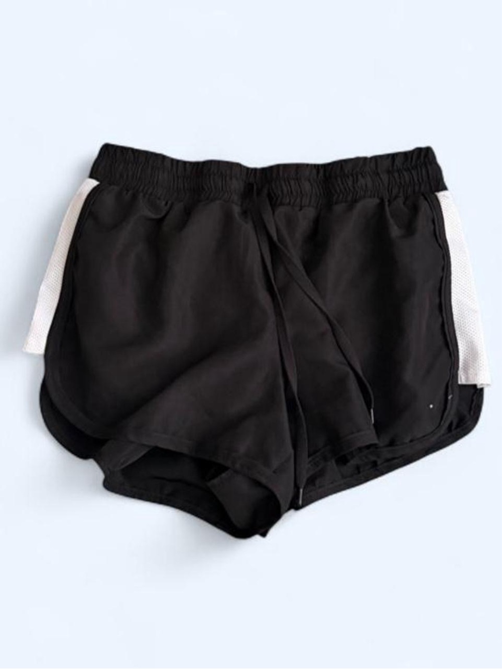 RBX Black Athletic Shorts with White Side Panels